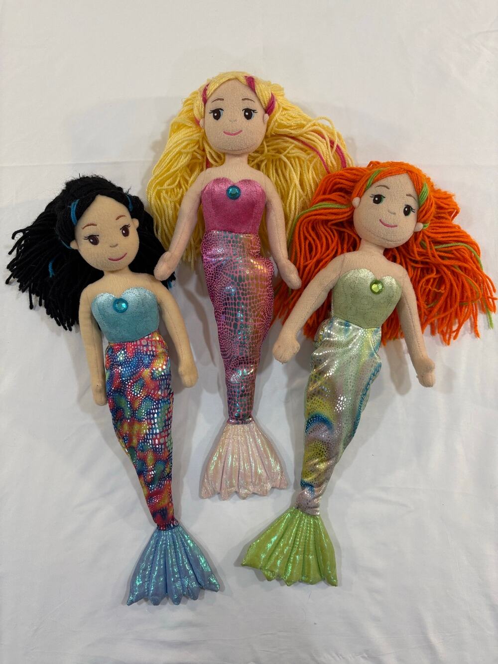 Set of 3 Aurora Mermaids Mermaid Plush Dolls Toy